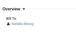 Order Details page showing the Bill To customer